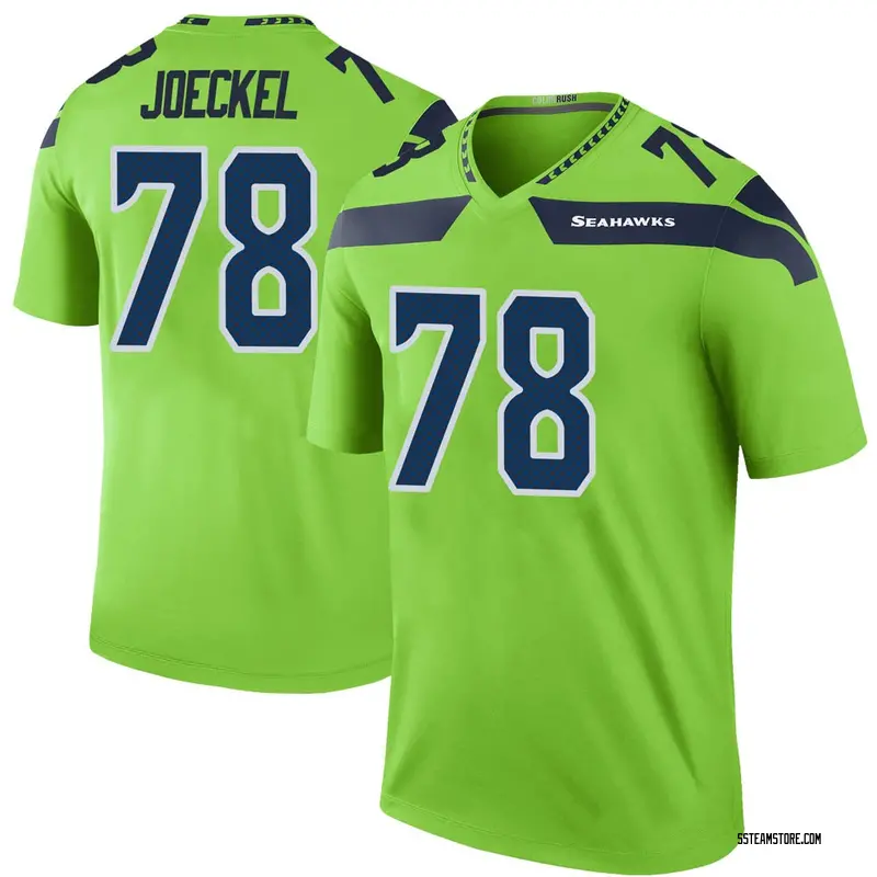 Men's Luke Joeckel Seattle Seahawks Color Rush Neon Jersey - Green Legend