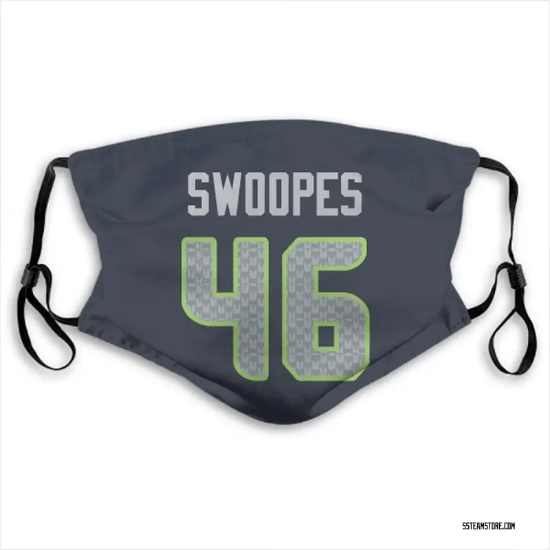 Tyrone Swoopes Seattle Seahawks Jersey Name & Number Face Mask - Navy