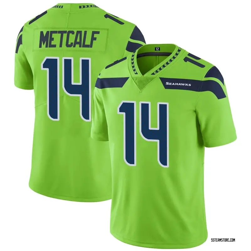 Youth DK Metcalf Seattle Seahawks Color Rush Neon Jersey - Green Limited