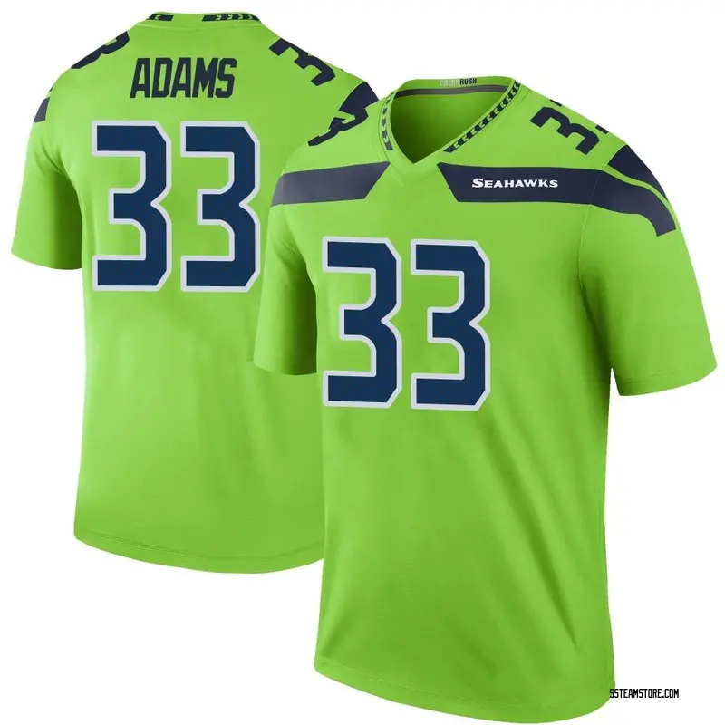 Youth Jamal Adams Seattle Seahawks Color Rush Neon Jersey - Green Legend