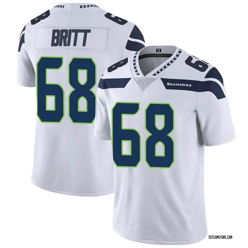 Youth Justin Britt Seattle Seahawks Vapor Untouchable Jersey - White ...